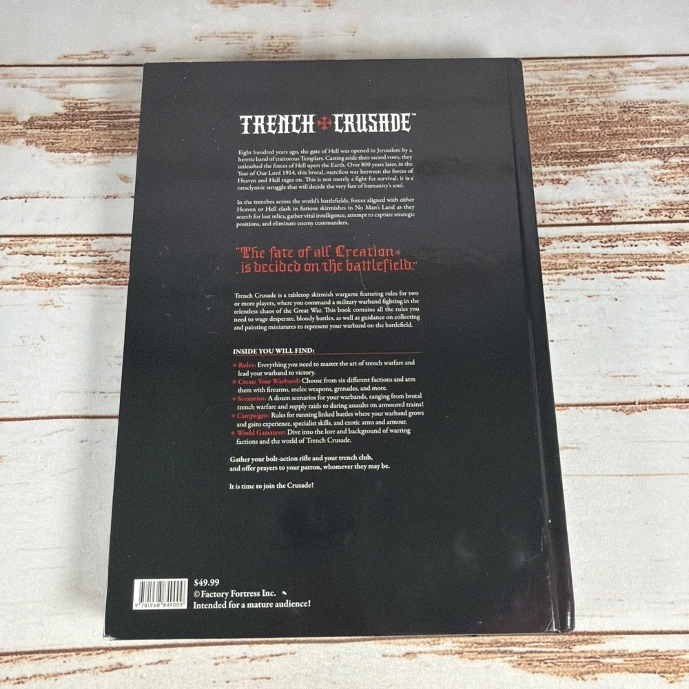 Trench Crusade Rule Book 1.0 Kickstarter Exclusive Hardback Used
